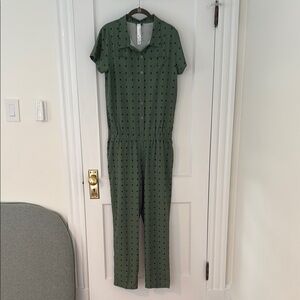 Oiselle Green Polka Dot Jumpsuit -  Benjamina Button